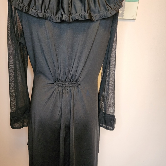 Alison Sheri EUC unique goth dress black L - Picture 9 of 14